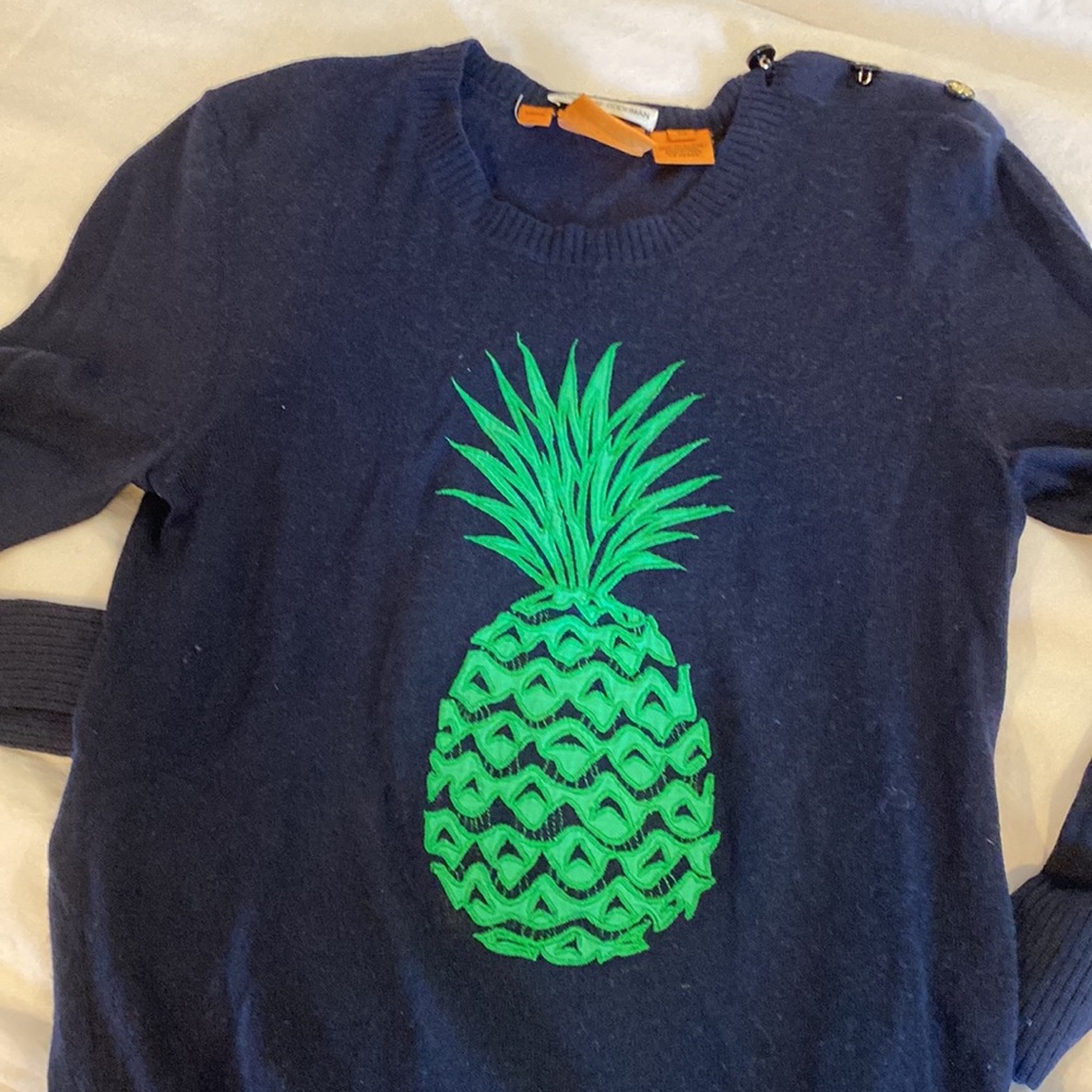 Tory Burch pineapple sweater XS
